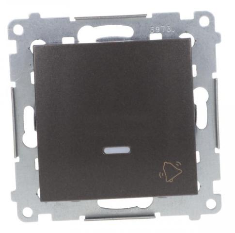 Simon 54 Push Button /Bell/ With Backlight, Quick Connectors, Anthracite Dd1L.01/48