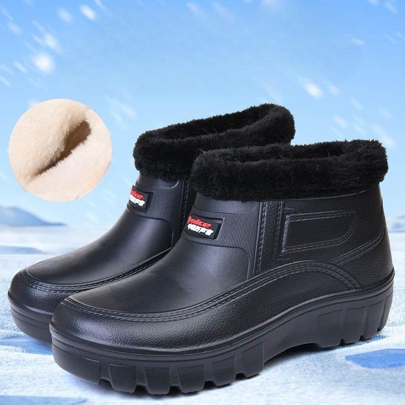 

Водонепроницаемая обувь для мужчин Чтобы согреться зимой Водонепроницаемые Нескользящие Утепленные Высокие Зимние Ботинки, Обувь Слишком Маленькая 45 чёрный