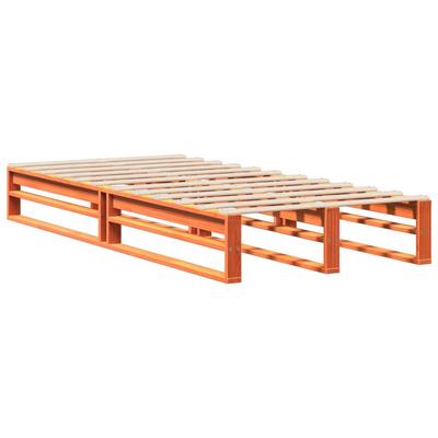 Solid Wood Bed Frame Without Mattress Wax Brown 90 X 200 Cm Pine Wood