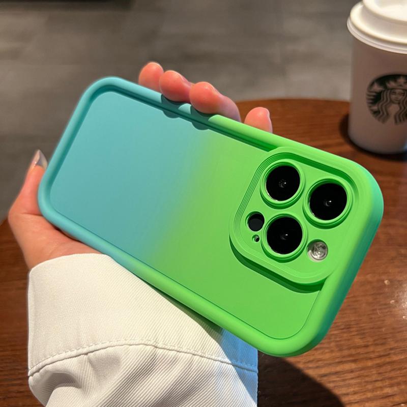 

Модный мягкий силиконовый чехол с градиентом цвета для iPhone 14 Pro Max 13 12 11 Pro Max X XR XS Max 7 8 Plus, защитная задняя крышка для объектива For iPhone X