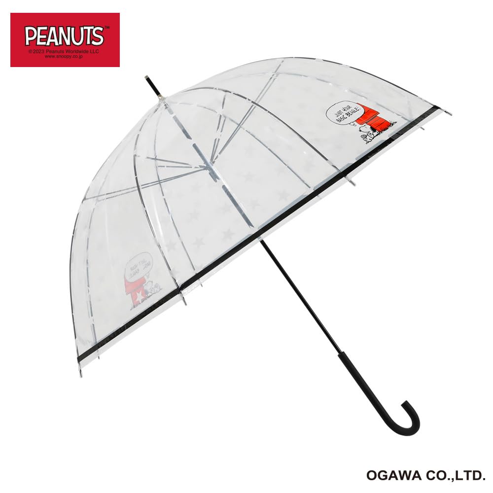 Ogawa Snoopy Vinyl Peanuts Basic 8 Safety Manual 72059 Women's Umbrella, Beagle, 59cm, Ribs, Opening,