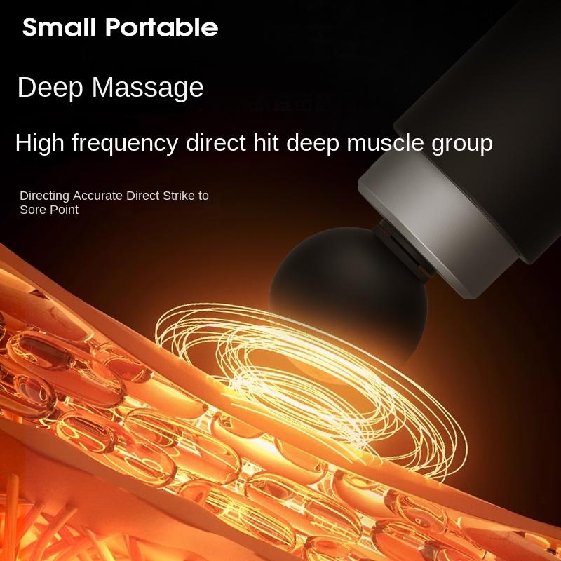 New Electric Powerful Percussive Mini Hot and Cold Massage Gun Muscle Relaxation Home Portable Gym Use Fascial Massager Gun