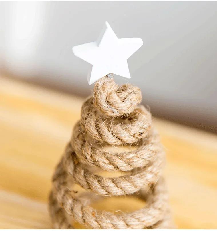 Decorazioni Albero di Natale Creative Nordiche Albero di Natale in Legno da Tavolo Piccole Decorazioni