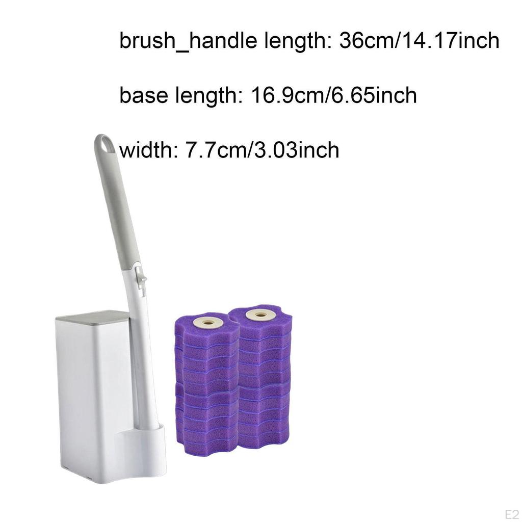 Disposables Toilet Brush and Holder Set Bathroom Maintenance Durability Practical Professional