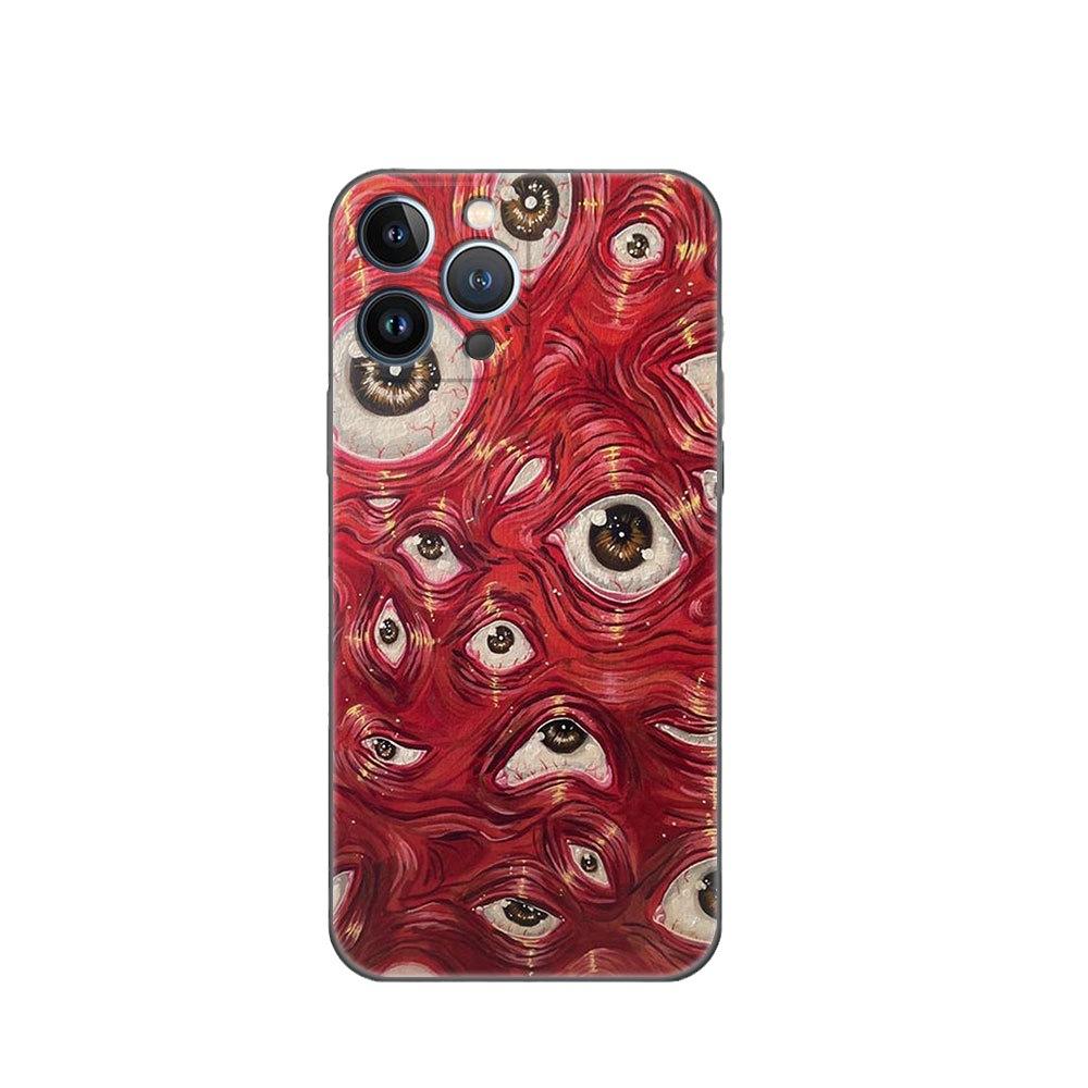 Applicable To IPhone16 New Halloween Horror Eye Phone Case