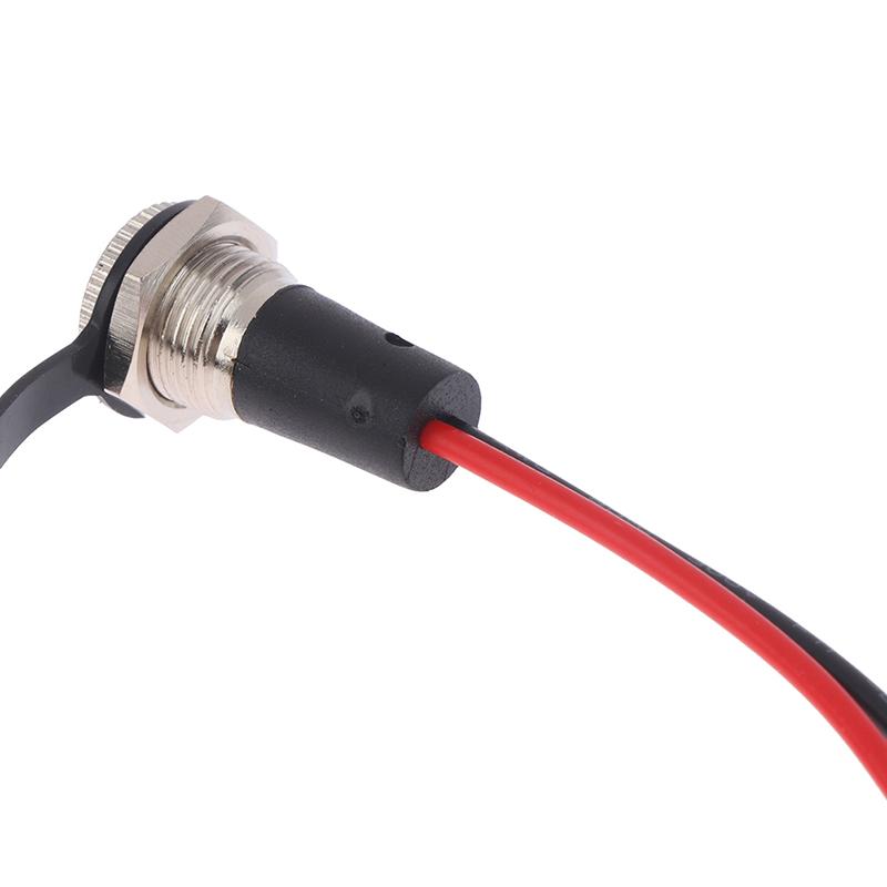 Vanntett 5,5 X 2,1 mm DC-strømkontakt Hunplugg Panelmontering Loddetilkobling