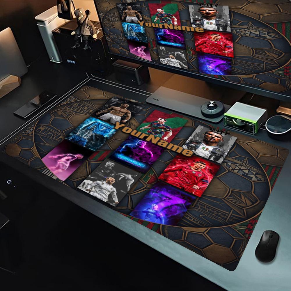Cristiano Ronaldo Customize Your Name Mouse Pad Desk Mouse Pad Ultralong Desk Mat Nonslip Rubber Base Perfect Gift For Gamers