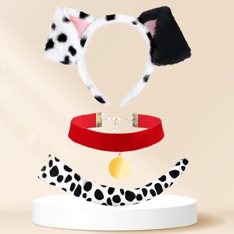 3Pcs Animal Costume Halloween Dog Costume Accessories Including Headband, Tail, Dog Collar