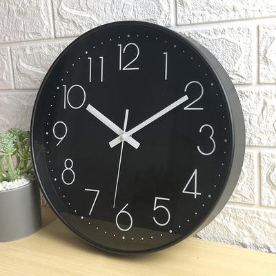 Relógio de parede redondo de 10 polegadas, pendurado, silencioso, 3D, número, preciso, antiembaçante, superfície de espelho, relógio de quartzo, suprimentos domésticos, detecção