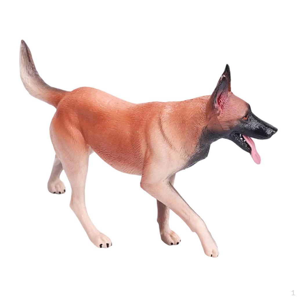 1/6 Dog Figure Action Accessories Birthday Gift Painted Learning Toy Photo Prop Decorative