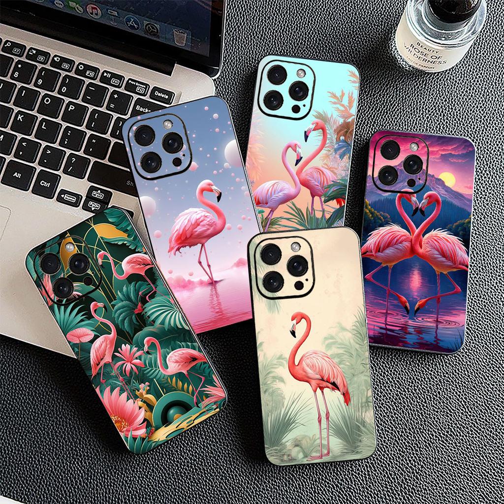 Casing for Apple iPhone 16 14 15 Plus 11 Pro Max 16E ProMax + 16Plus 15+ 14+ Phone Cover Protective Case Flamingo