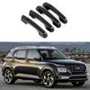 Carbon Fiber 4PCS Exterior Door Handle Cover Trim For Hyundai Venue 2019-2022