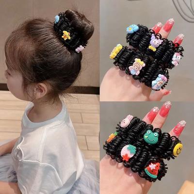 Cute Cartoon Ball Twist Hair Ropes Girls Sweet Donuts Bud Head Bands French Dish Made Hair Accessories Lady Girls Magic DIY Tool