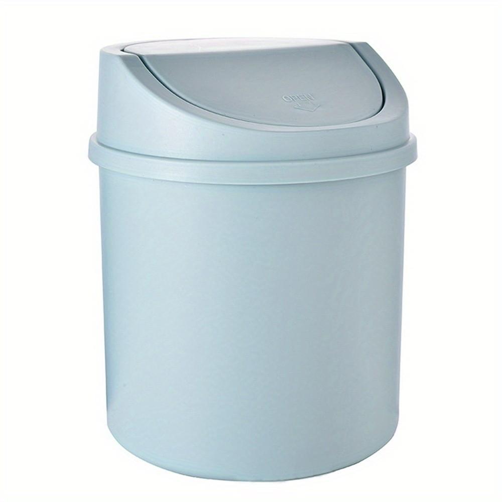 Mini Desktop Trash Can with Lid Household Living Room Plastic Small Trash Can