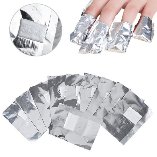50/100/200Pcs Nail Polish Remover Foils Wraps Soak Off Gel Removal Cotton Pads