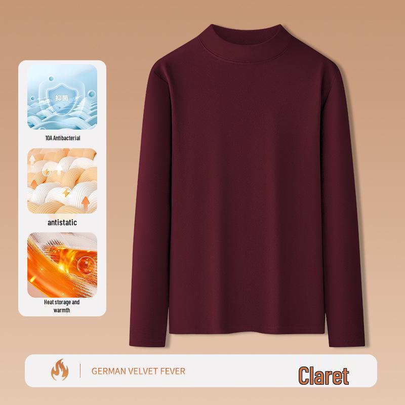 Men's Plush Double-Sided Long-Sleeve Thermal Base Layer Top
