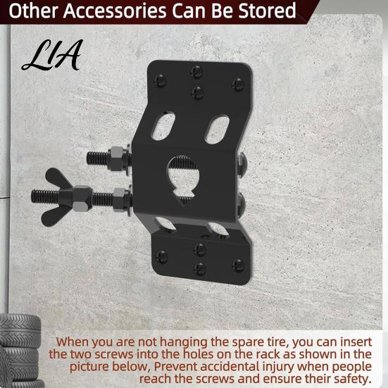 Truck Spare Tire Mount Heavy Duty Mounting Bracket for Enclosed Trailers, Wall Garage Hanger Mounted Wheel Secure Storage, Trailer
