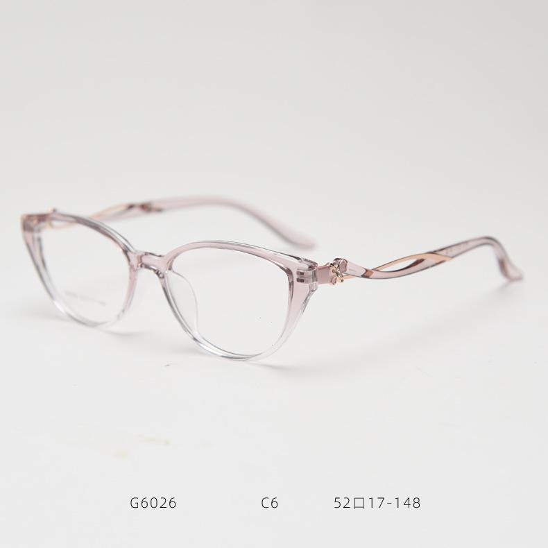 TR90 Cat Eye Myopia Glasses Women Fashion Metal Frame Blue Light Blocking Nearsighted Glasses -1.5 -2