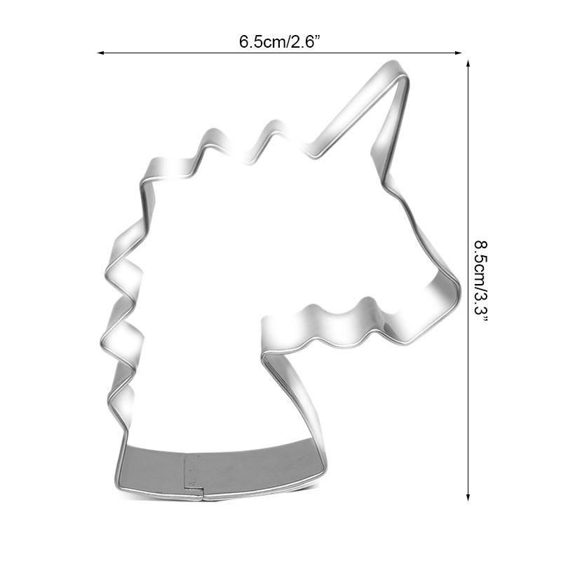 

Форма для печенья в виде мультяшного единорога, форма из нержавеющей стали для помадки, печенья, инструменты для выпечки, украшения для вечеринки по случаю дня рождения в виде единорога
