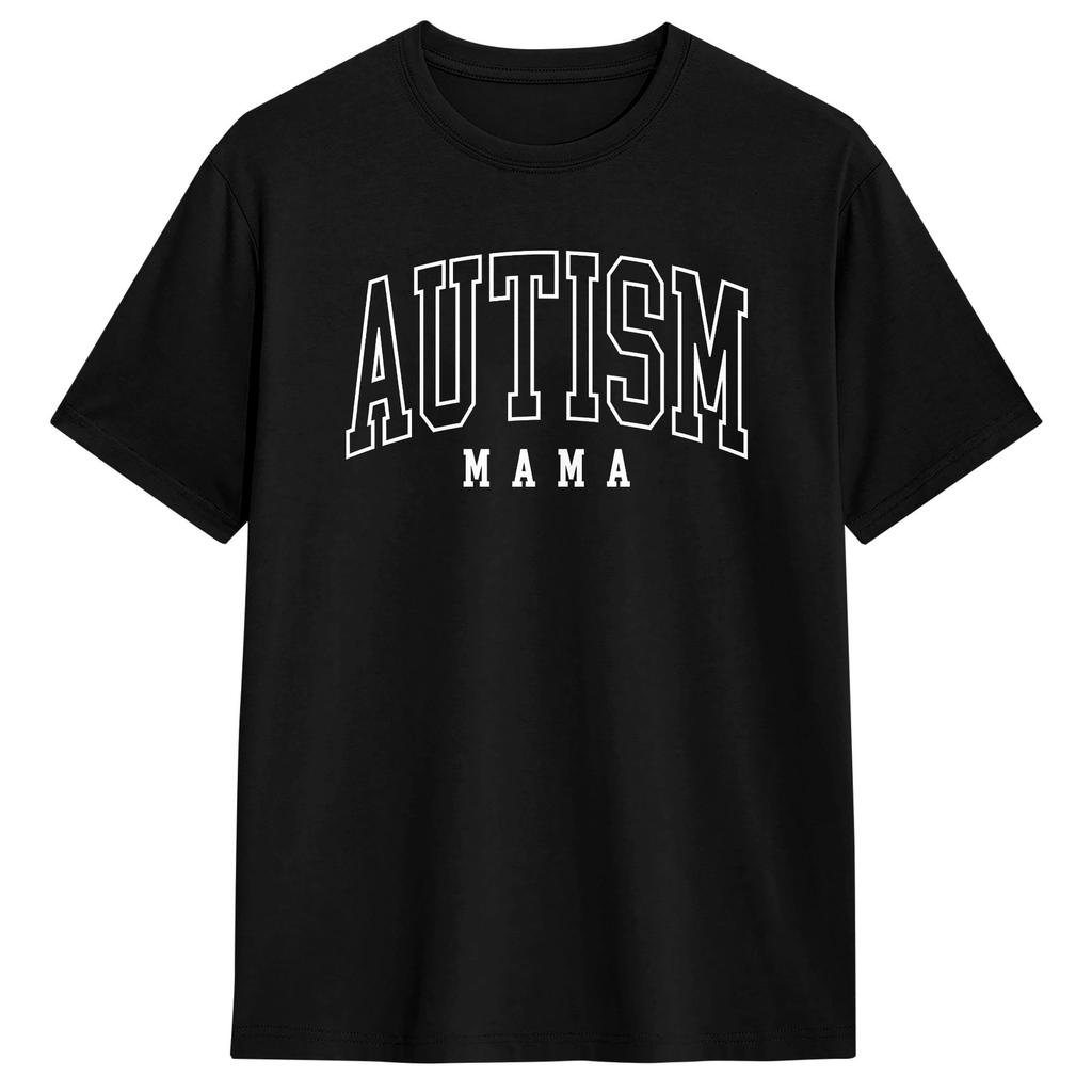 Autism Mom Pure Cotton TShirt For Unisex Summer Funny TShirts O Neck Fashion Tees Plus Size Design Clothes