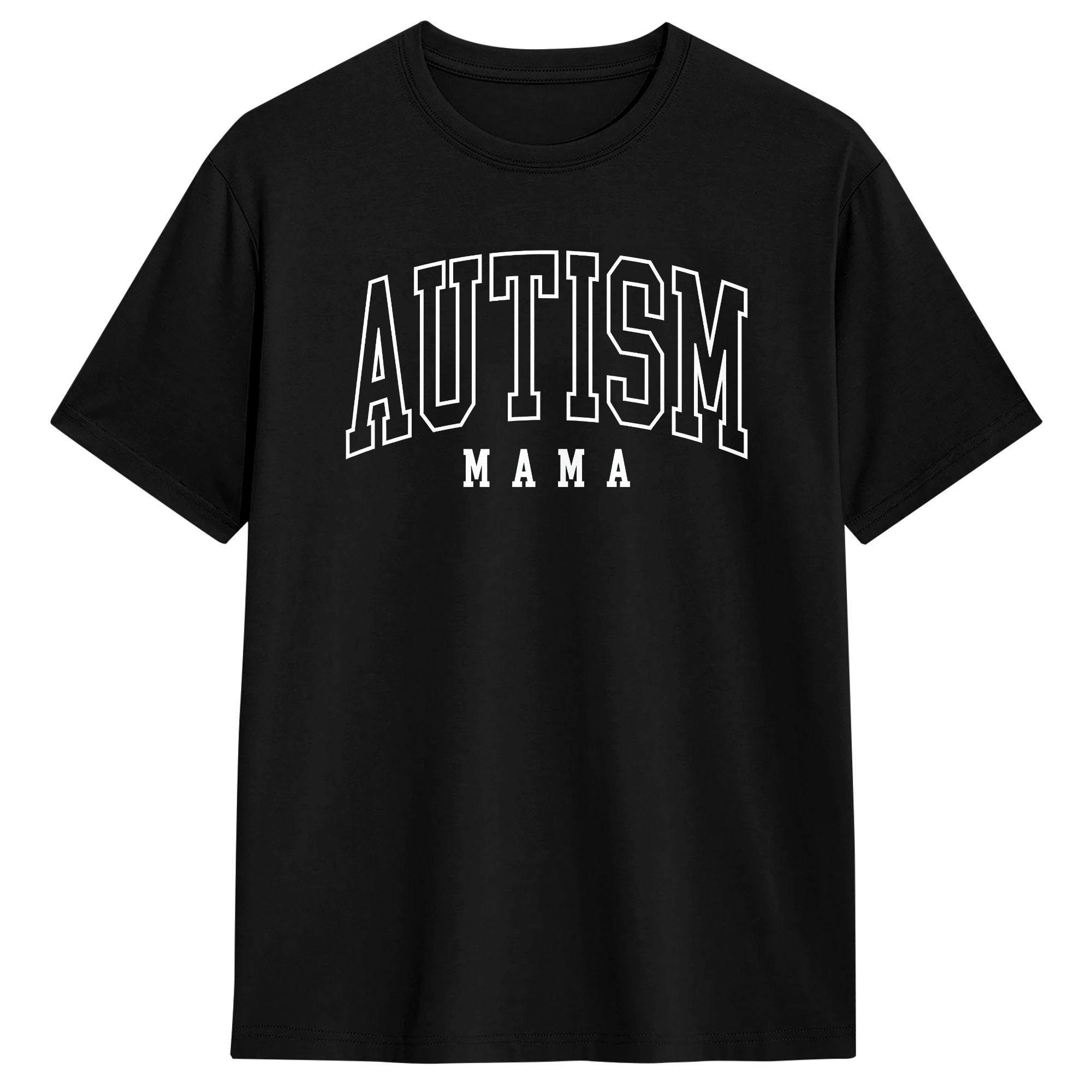 Unisexs Autism Never Gives Up T Shirt Cotton Clothes Awesome Short Sleeve Round Neck Tee Shirt Original TShirts S