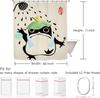 Yookeb Funny Frog Bathroom Shower Curtain Animal Hilarious Asian Style Traditional Japanese Cute Kids Polyester Fabric