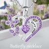 Love & Butterfly Rhinestone Necklace: European-American Fashion Pendant for Women