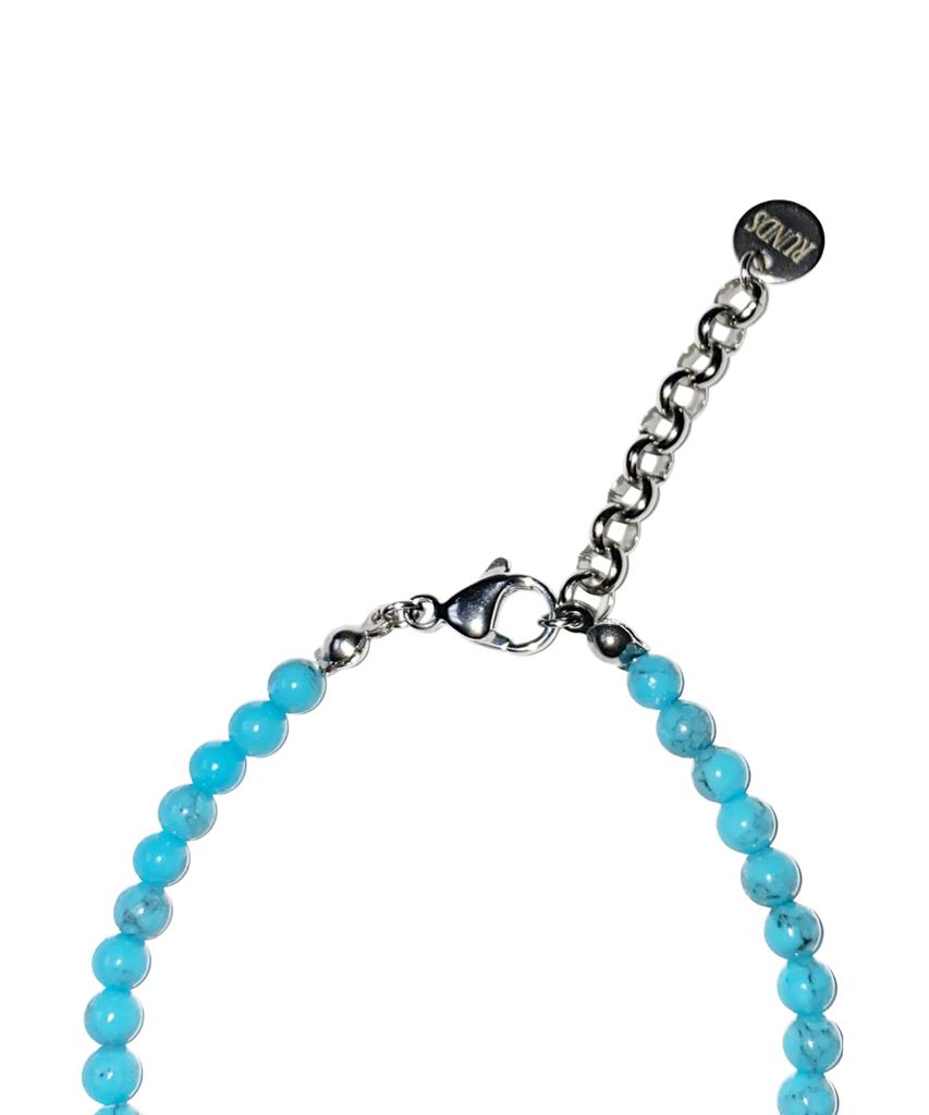 Runds Karen Silver Turquoise Bracelet (Sky Blue)