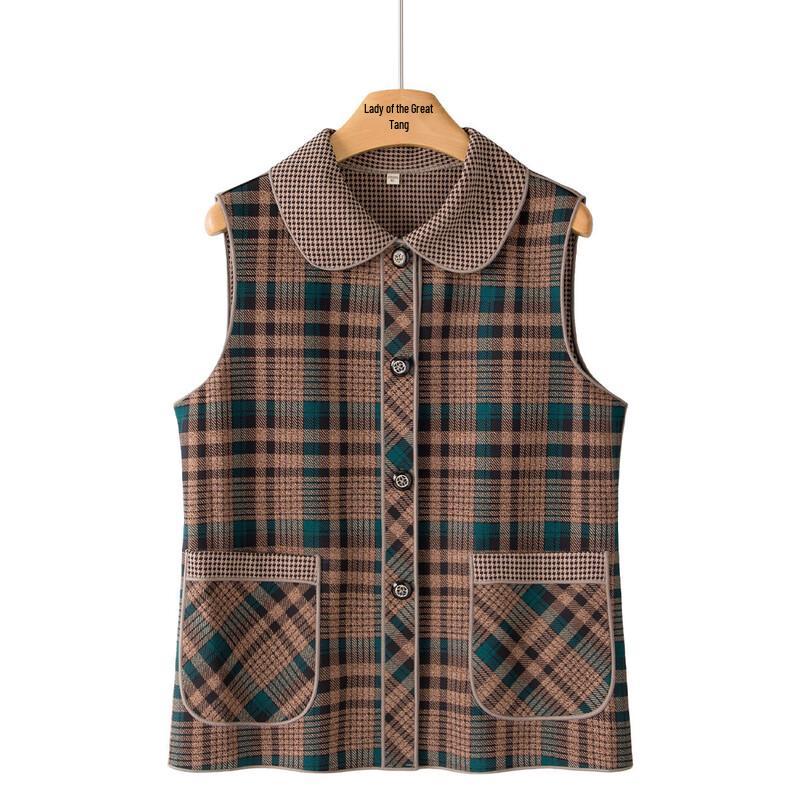 

Женский жилет свободного кроя для осени среднего возраста 5XL