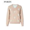 PORTS Women's Spring/Summer Embroidered Knit Sweater