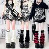 Striped Boot Cuffs Harajuku Slouchy Leg Covers Fashion Stacked Boot Socks Streetwear Style