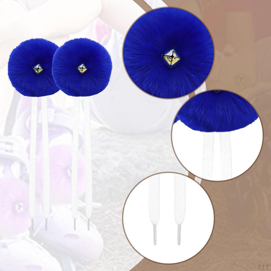 2 Pieces Kids Skates Laces Balls with Bells for Outdoor Activities Roller
