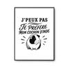 Poster I Can't I Prefer My Guinea Pig I Can't Minimalist | Photo Paper Poster 310 G Pearlescent Finish Size A4 Format