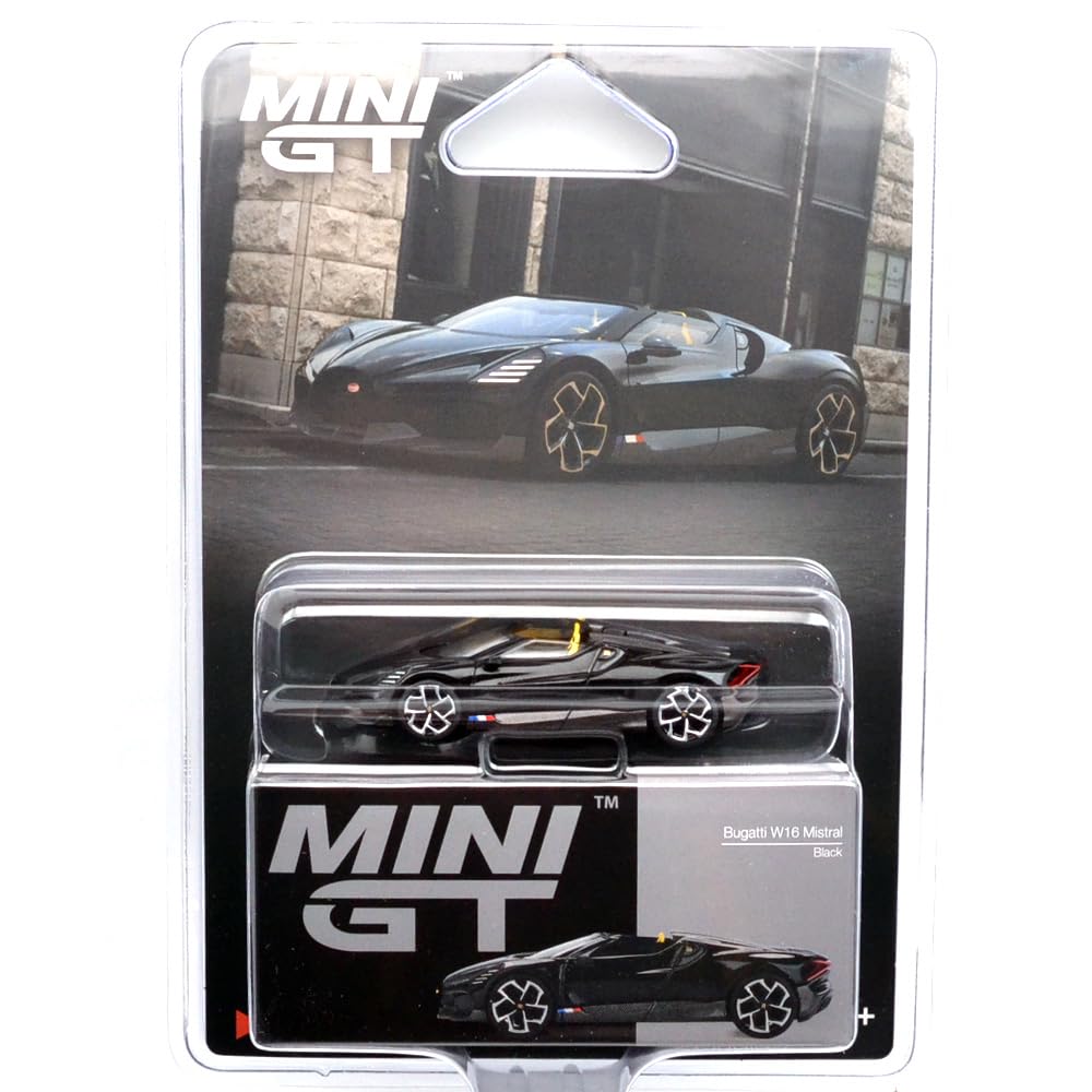 MINI GT 164 Scale MiJo TOYS - BUGATTI W16 (MISTRAL BLACK) USA MGT01058-BL