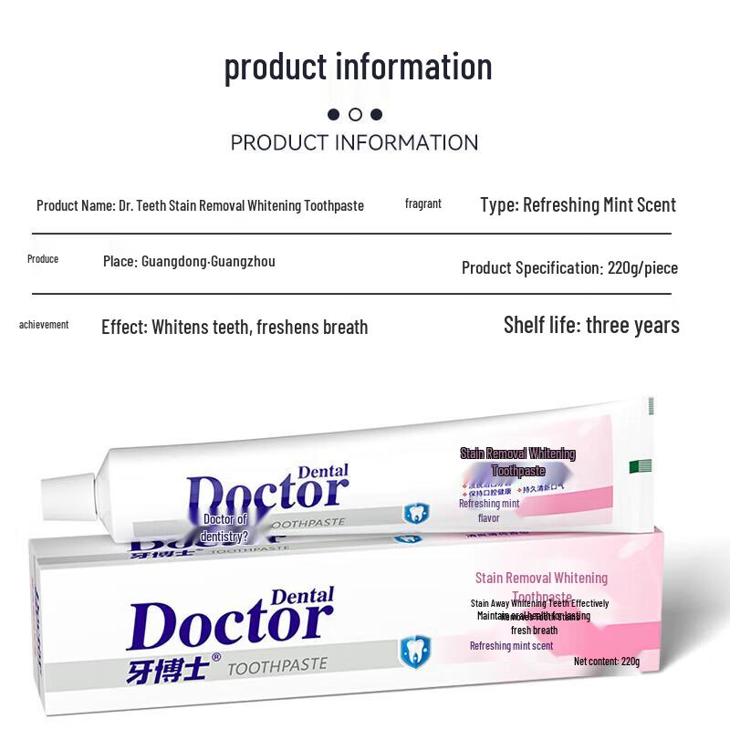 Dr. Dental Stain Removal Whitening Toothpaste