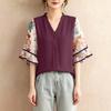 ZANZEA Women Casual V-Neck Splice Half Sleeve Loose Blouse