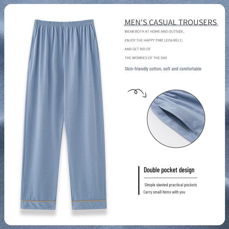 

Мужские хлопковые пижамные штаны: Удобный, тонкий, в корейском стиле, свободного кроя, подойдет для весны, осени и зимы. 2XL