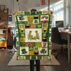 1Pc St.Patrick's Day Print Flannel Blanket, High Quality Comfortable for All Seasons, Home Decor, Warmth and Comfort, Perfect for Christmas Gifts W72