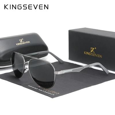 KINGSEVEN משקפי שמש מקוטבים לנהיגה יוניסקס אלומיניום איכותי משקפי אופנה UV400 נגד סנוור פיילוט לגברים ונשים משקפיים