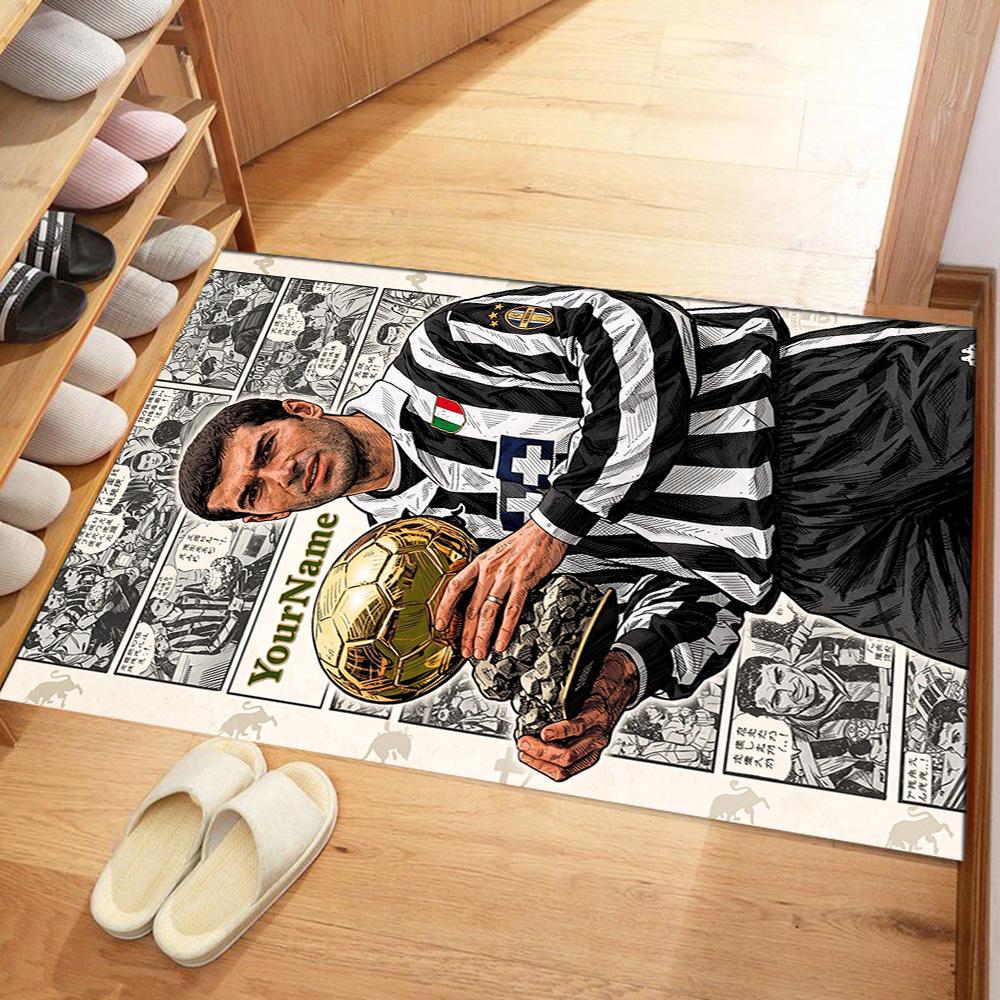 Juventus Customize Your Name Carpet Perfect for Playrooms Dormitory Dining Room Foyer Antislip Carpet Office Home Decor Wedding Party Gift