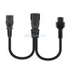 R6FF 3-pin IEC320-C14 Male To IEC320-C13+C5 Female Power Supply Converter Cable Line
