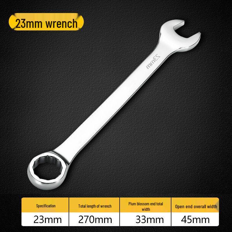 Metric Dual-Purpose Box-End & Open-End Wrench for Auto Repair