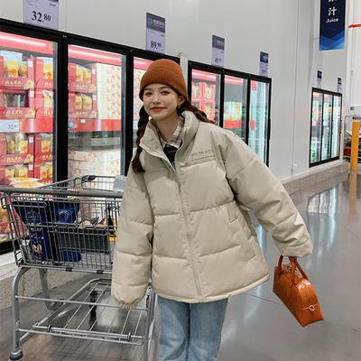 Podzimní a zimní bavlněné oblečení Korejská verze Volné a módní dámské oblečení Chlebové oblečení Silná dopisní péřová bunda Zimní kabát