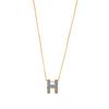 Hermes Mini Pop H Brand Logo Gold Plated Metal Necklace Women Necklace H147992F 05