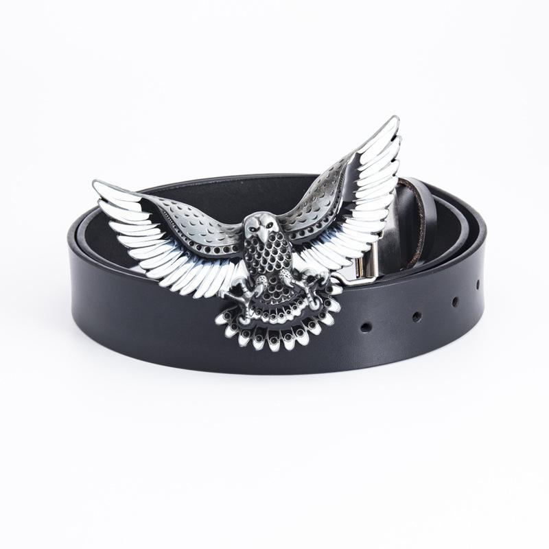 Domineering Eagle Fashion Belt Hip Hop Rock Style Men's Whole Cowhide Personalized Retro Belt Stage Decoration Belt