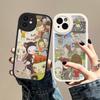 Y-yoshitomo Nara-A Retro Art PU Leather Phone Case For IPhone 16 15 14 13 12 11 Pro Max Plus Back Fundas