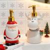 Decorative Refillable Christmas Soap Dispenser Santa Elk Lotion Bottle Soft‑Vinyl Snowman Pump Bottle Kitchen