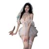 Chui Chu Sex Underwear Sexy White Perspective Veil Free Wedding Dress Set Bridal Uniform Temptation Pure Lust Hot