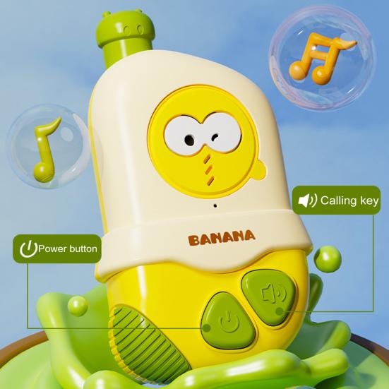 1 Pair Kids Cartoon Banana Intercom 300M Long Range Boys Girls Parent-child Interaction Indoor Outdoor