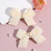 2Pcs Pearl Bow Hair Clips Sweet Elegant Rhinestone Bownot Hairpin For Girls Children Women Boutique Headdress Hair Accessories